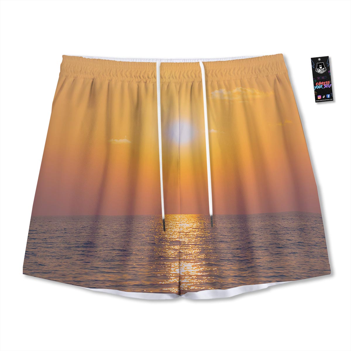 Horizon Sunrise Print Mesh Shorts
