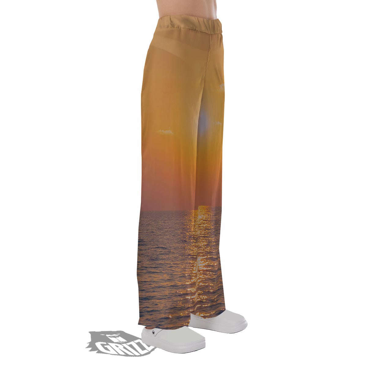 Horizon Sunrise Print Pajama Pants-grizzshop