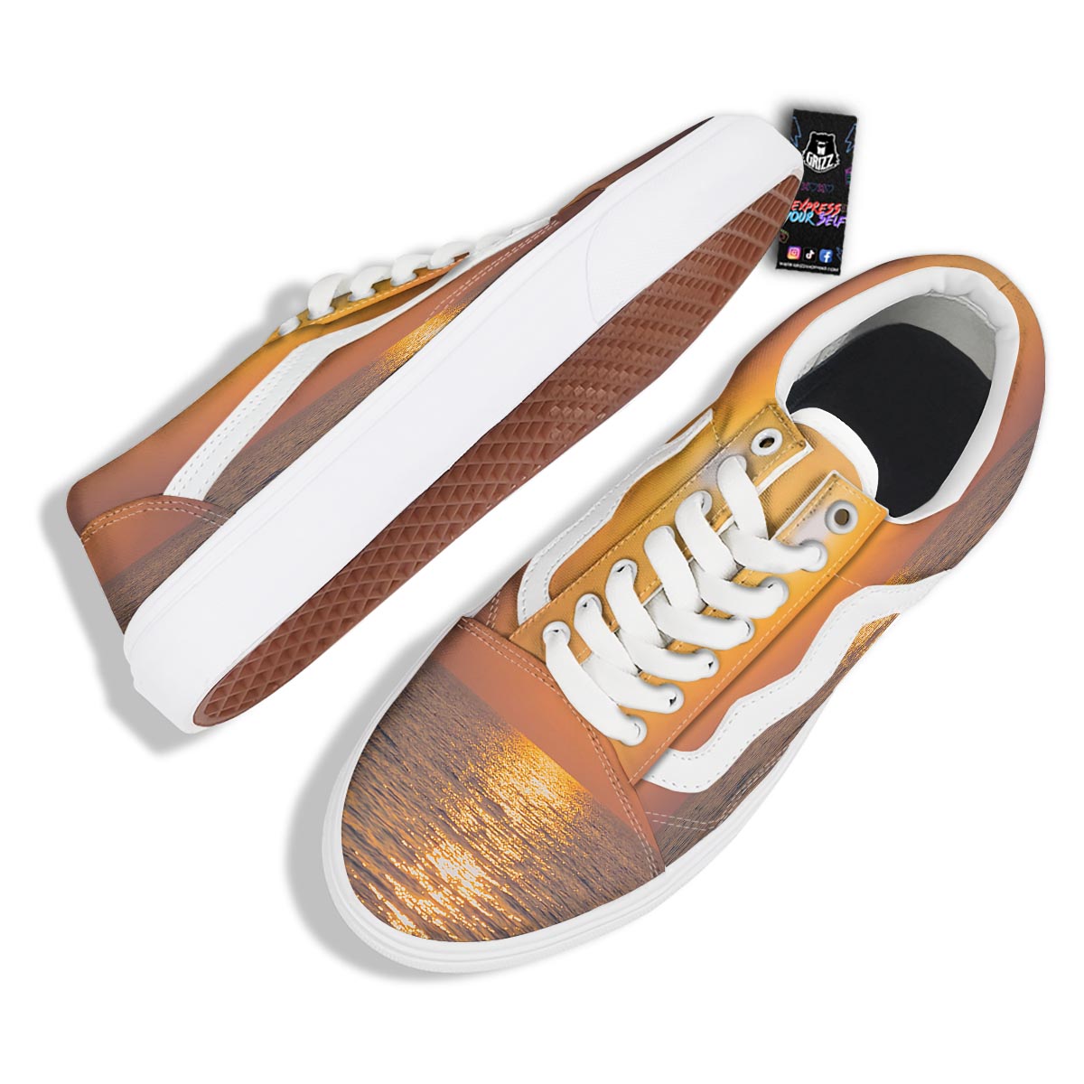 Horizon Sunrise Print Skate Shoes-grizzshop