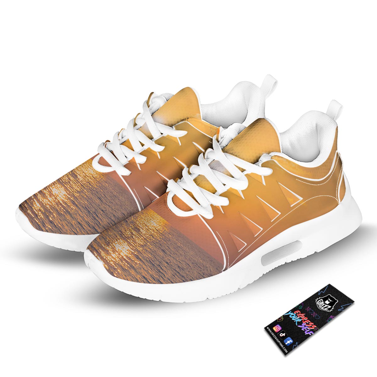 Horizon Sunrise Print Tennis Shoes-grizzshop
