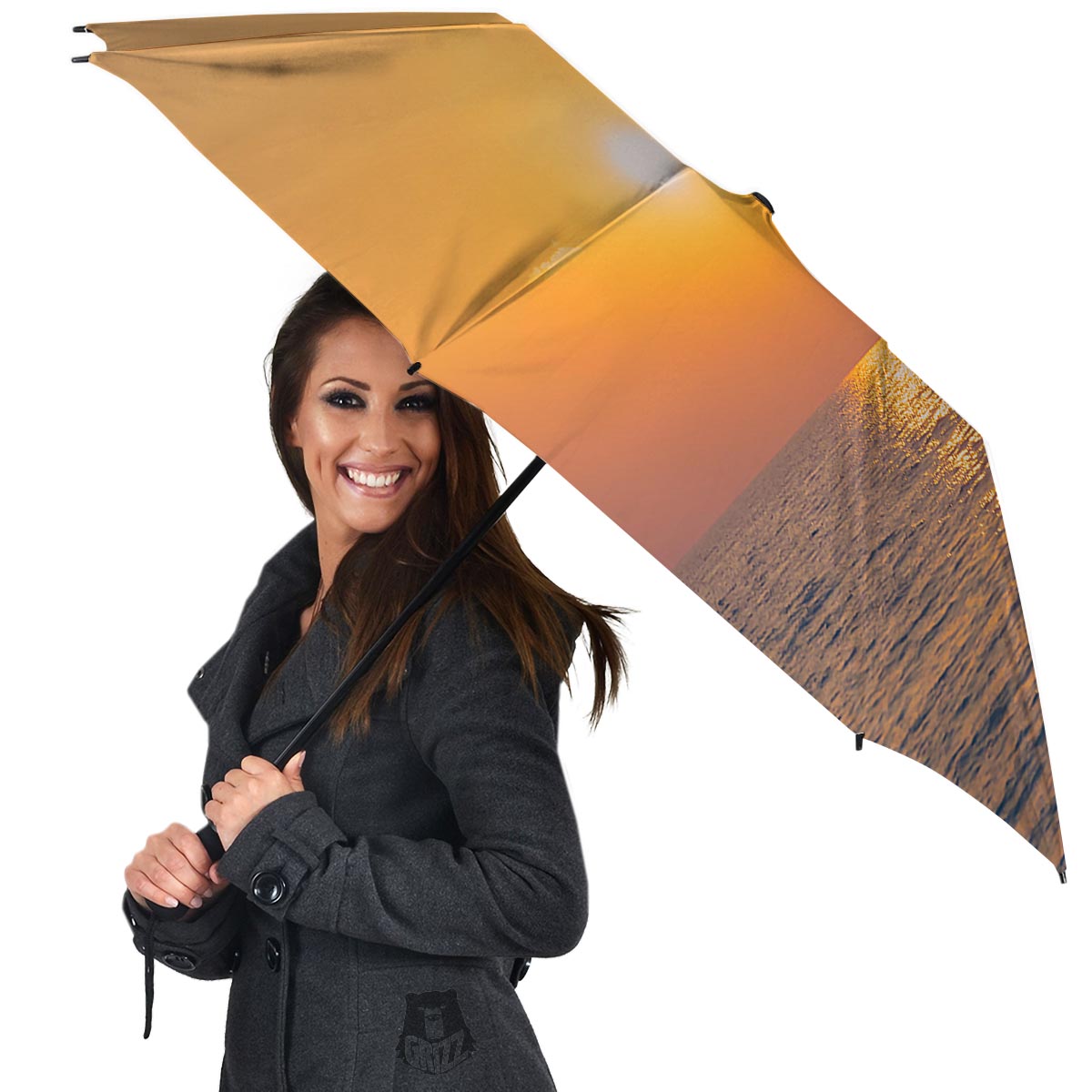 Horizon Sunrise Print Umbrella-grizzshop