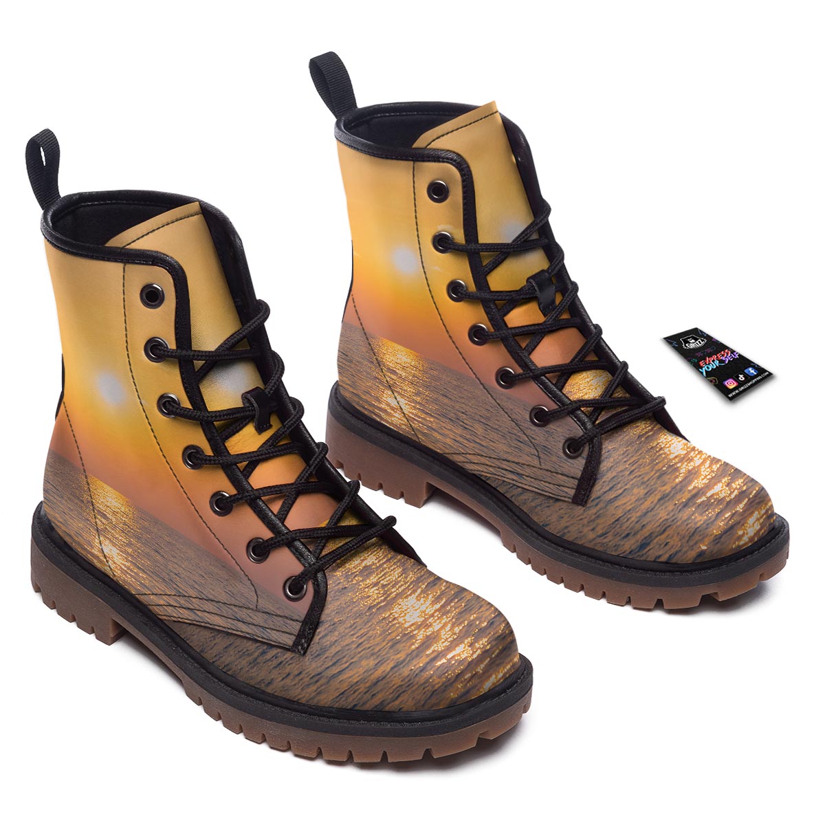 Horizon Sunrise Print Work Boots-grizzshop