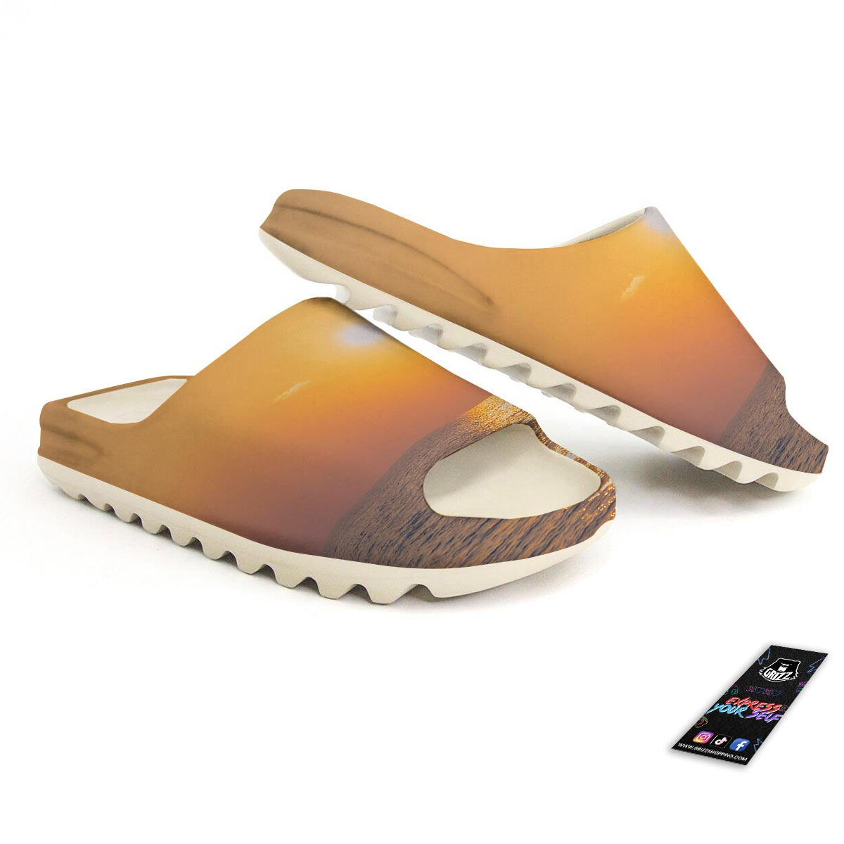 Horizon Sunrise Print Sandals-grizzshop