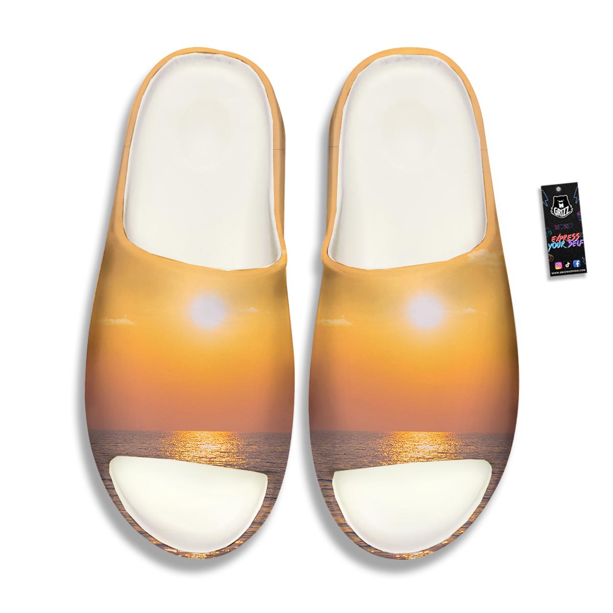 Horizon Sunrise Print Sandals-grizzshop