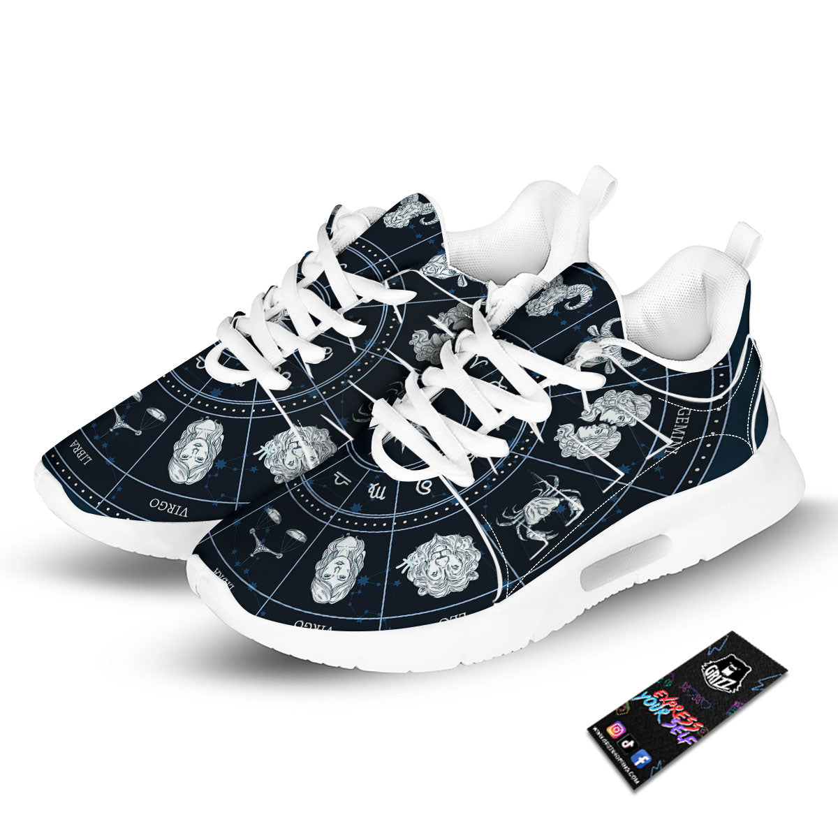 Horoscopes Zodiac Print Tennis Shoes-grizzshop