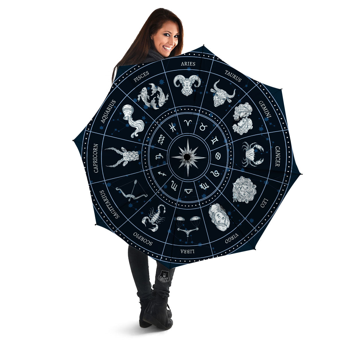 Horoscopes Zodiac Print Umbrella-grizzshop