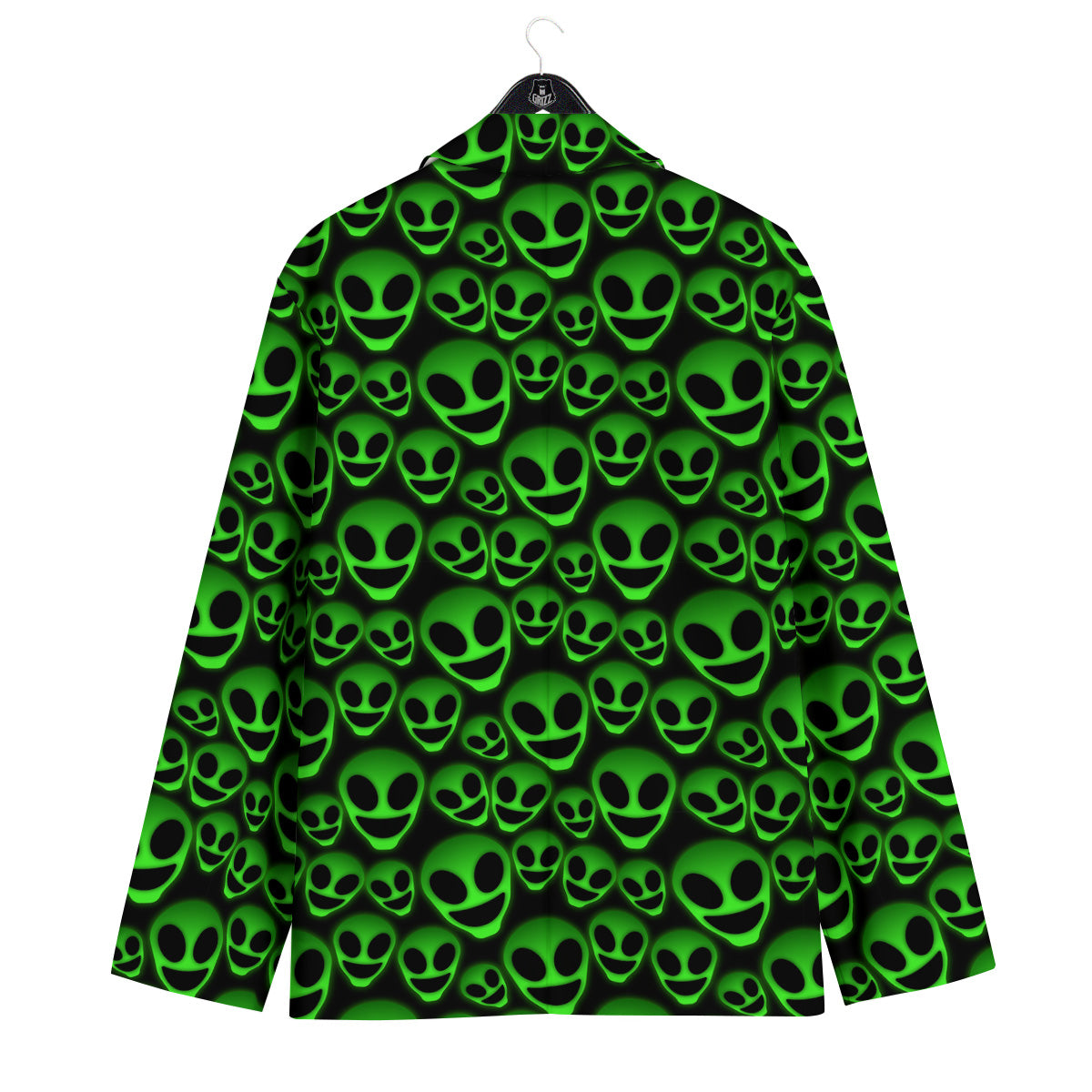 Horror Alien Green Neon Print Pattern Men's Sport Coat-grizzshop