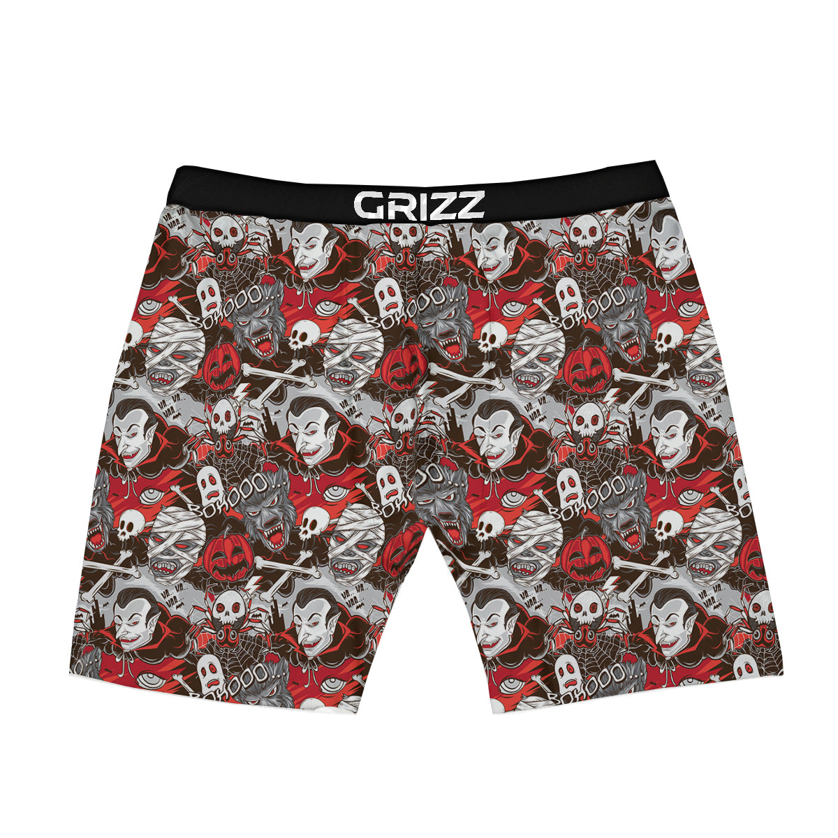 Horror Monsters Halloween Print Pattern Boxer Briefs-grizzshop