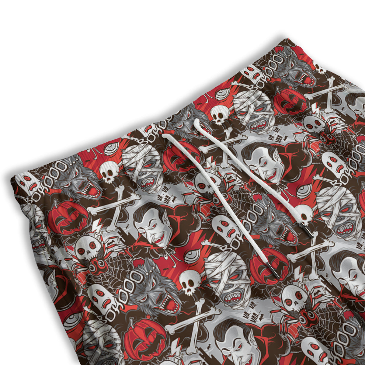 Horror Monsters Halloween Print Pattern Men's Athletic Shorts