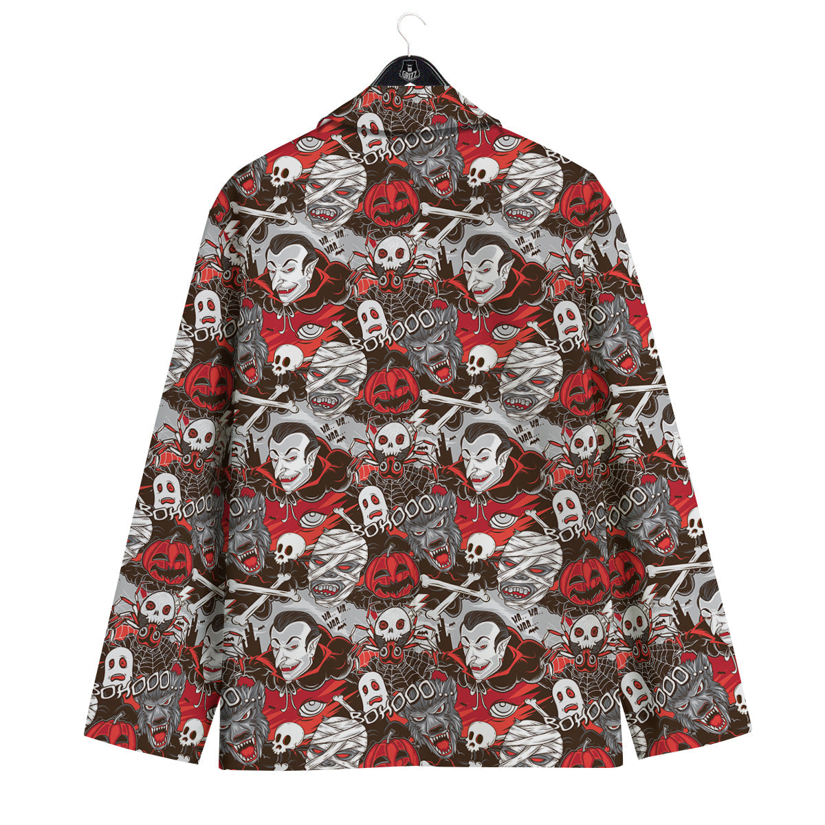 Horror Monsters Halloween Print Pattern Men's Sport Coat-grizzshop