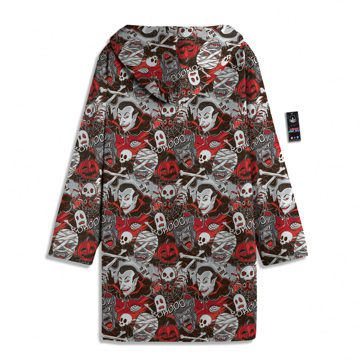 Horror Monsters Halloween Print Pattern Men's Windbreaker Jacket-grizzshop