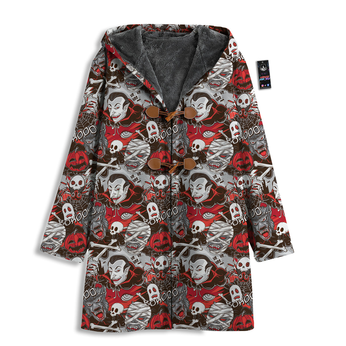 Horror Monsters Halloween Print Pattern Men's Windbreaker Jacket-grizzshop