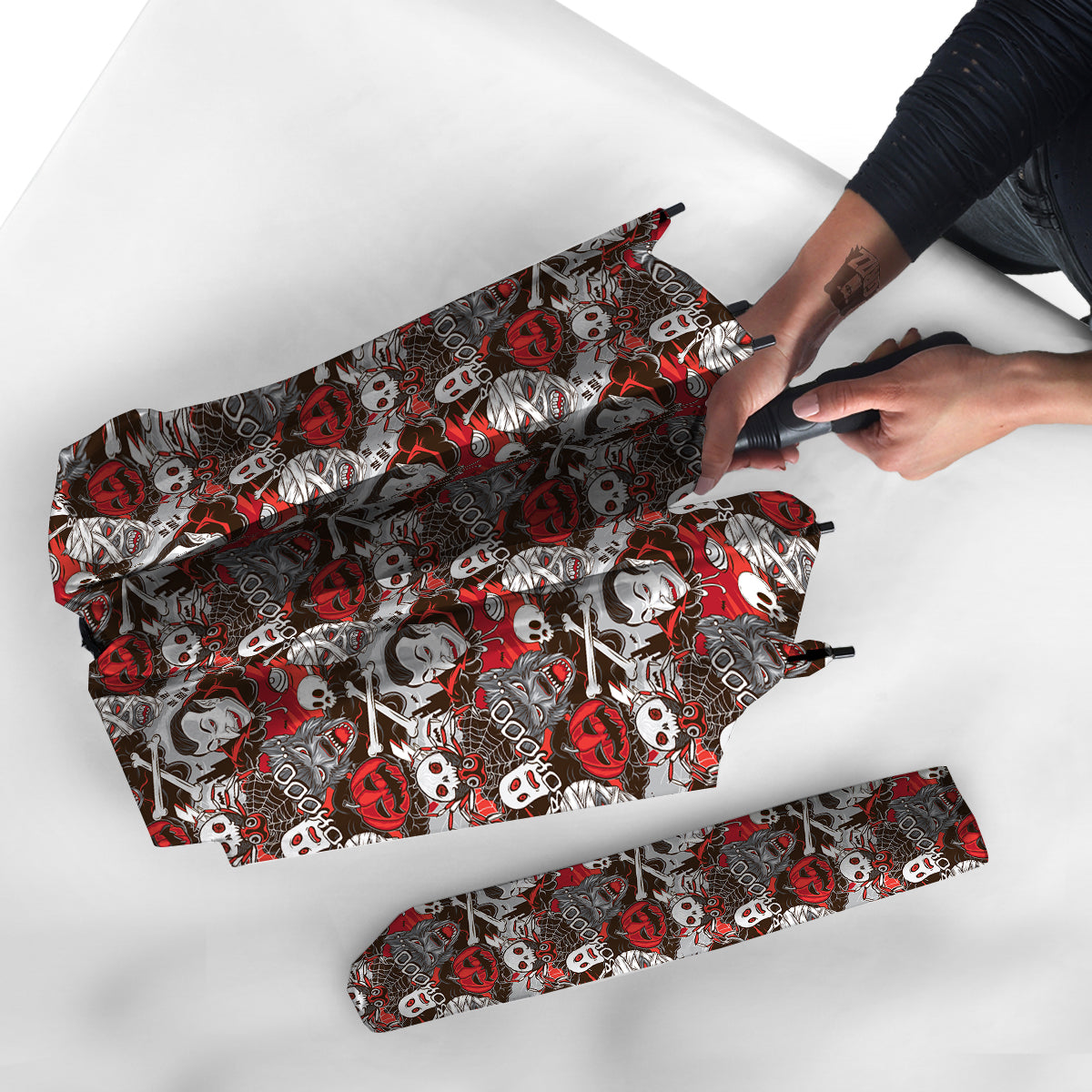 Horror Monsters Halloween Print Pattern Umbrella-grizzshop