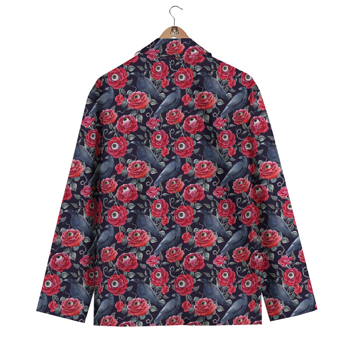Horror Roses With Eyeballs Men's Blazer-grizzshop