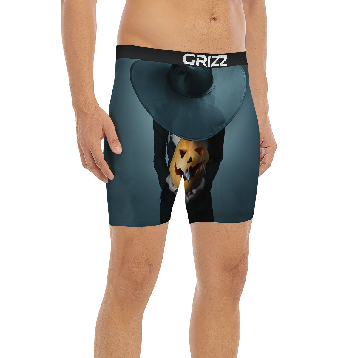 Horror Witch Halloween Print Boxer Briefs-grizzshop