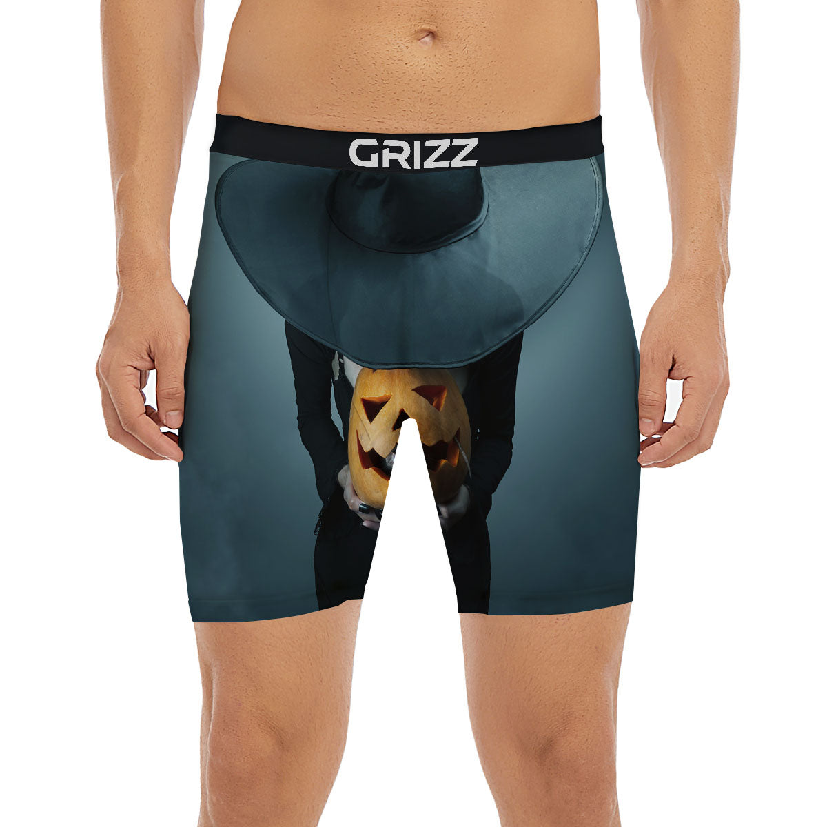 Horror Witch Halloween Print Boxer Briefs-grizzshop