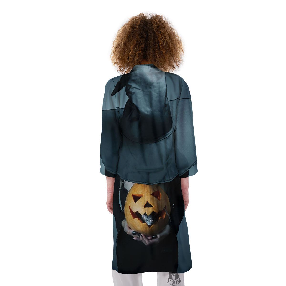 Horror Witch Halloween Print Kimono-grizzshop