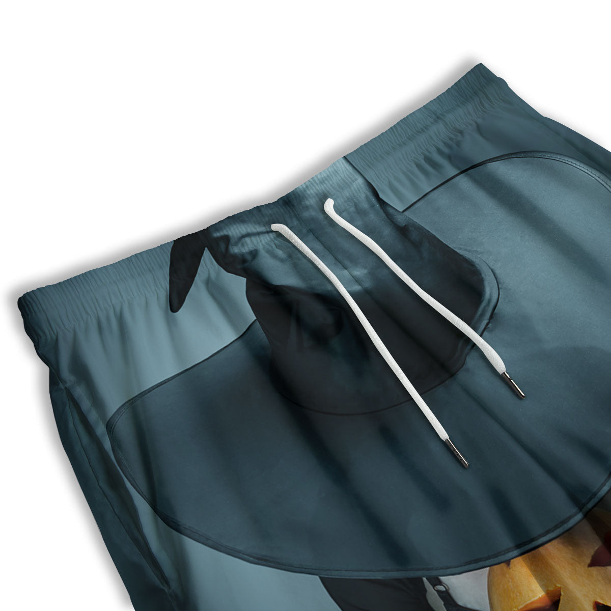 Horror Witch Halloween Print Men's Athletic Shorts