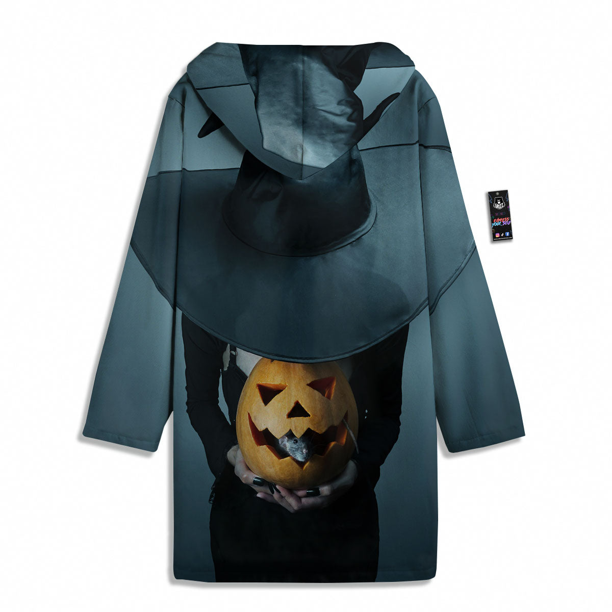 Horror Witch Halloween Print Men's Windbreaker Jacket-grizzshop