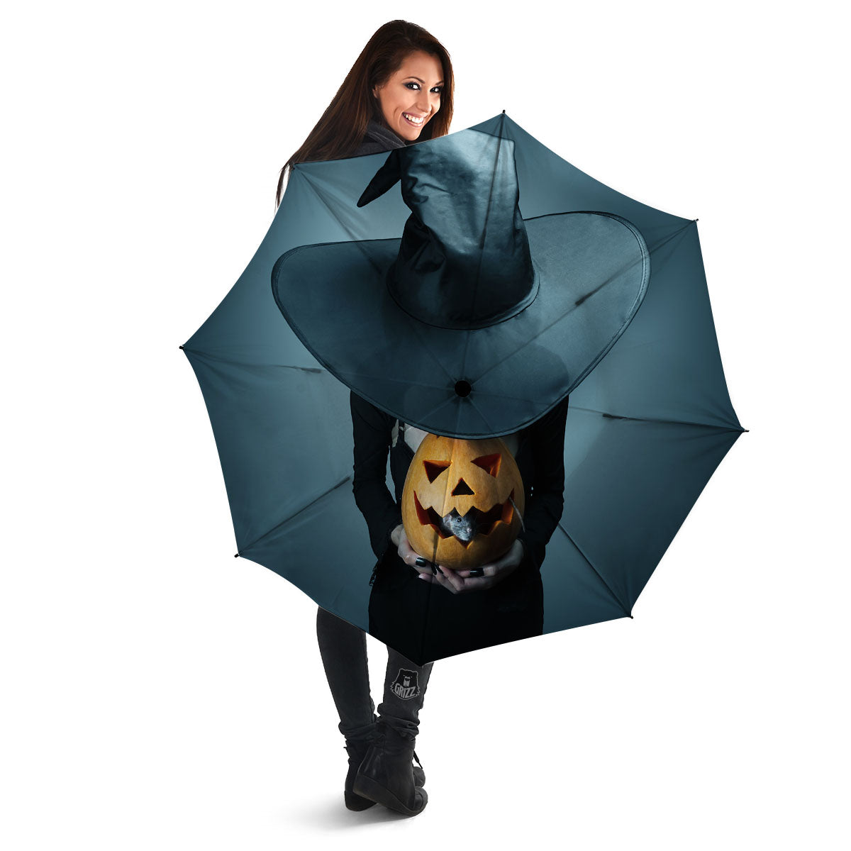 Horror Witch Halloween Print Umbrella-grizzshop