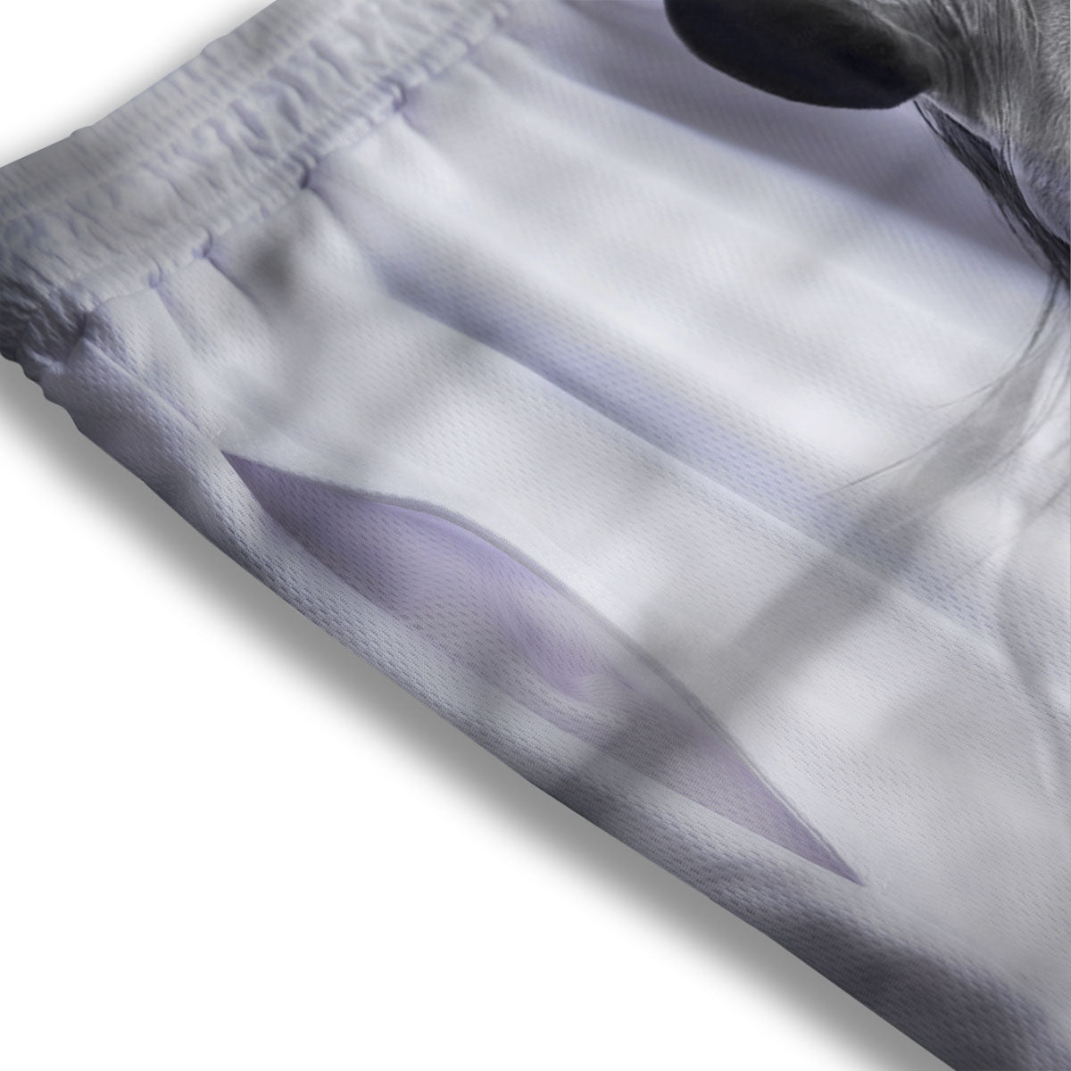 Horse Monochrome Print Mesh Shorts