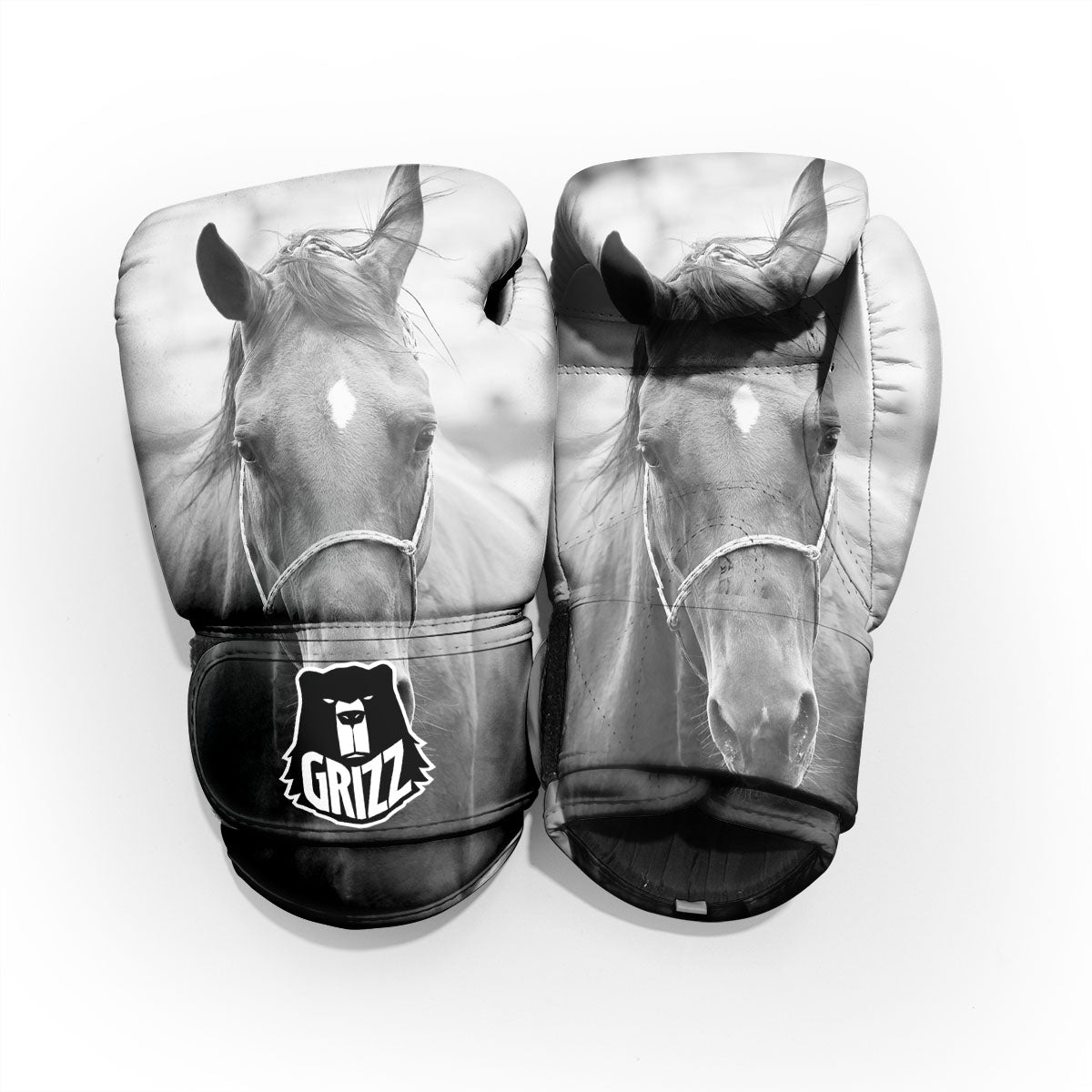 Horse Monochrome Print Pro Boxing Glove