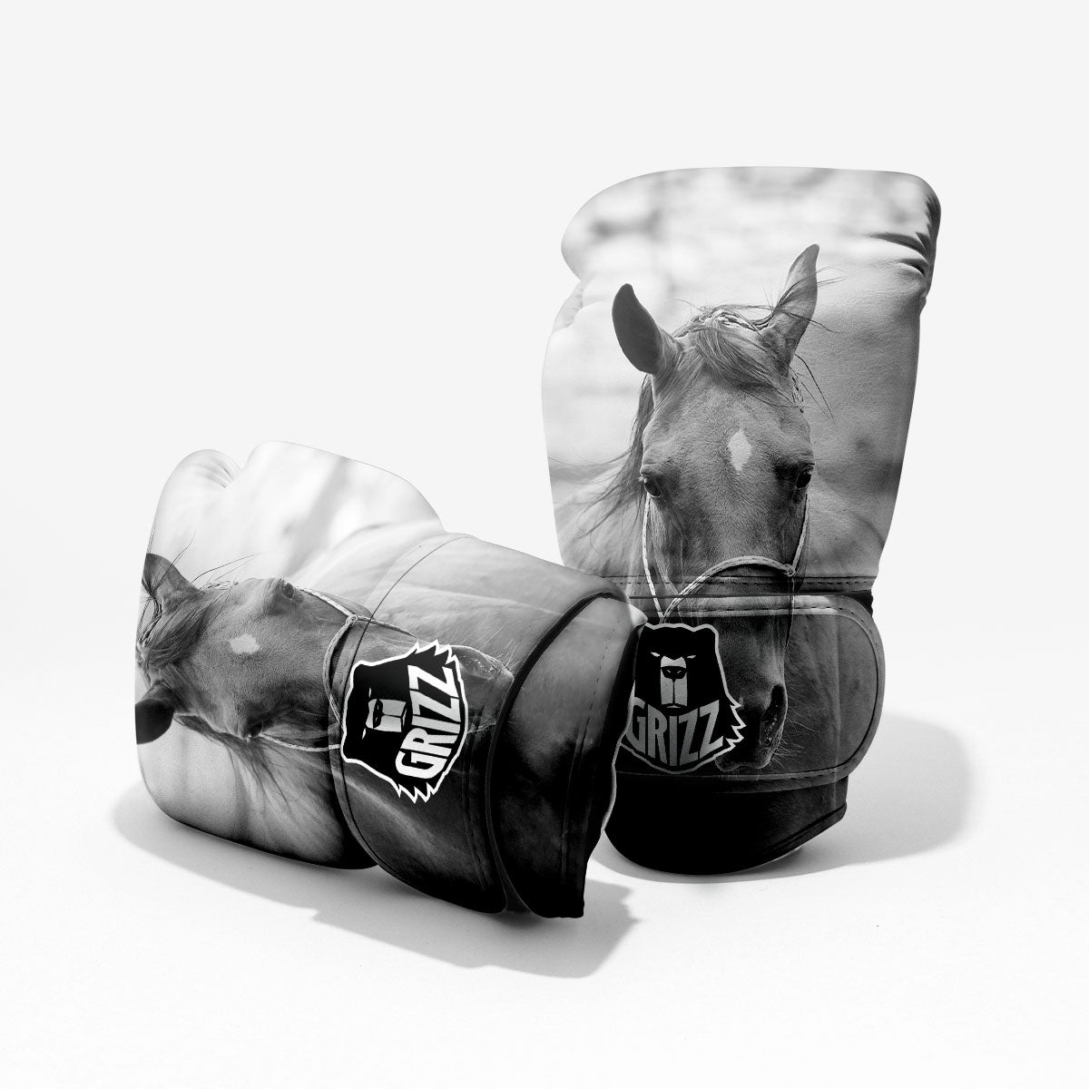 Horse Monochrome Print Pro Boxing Glove