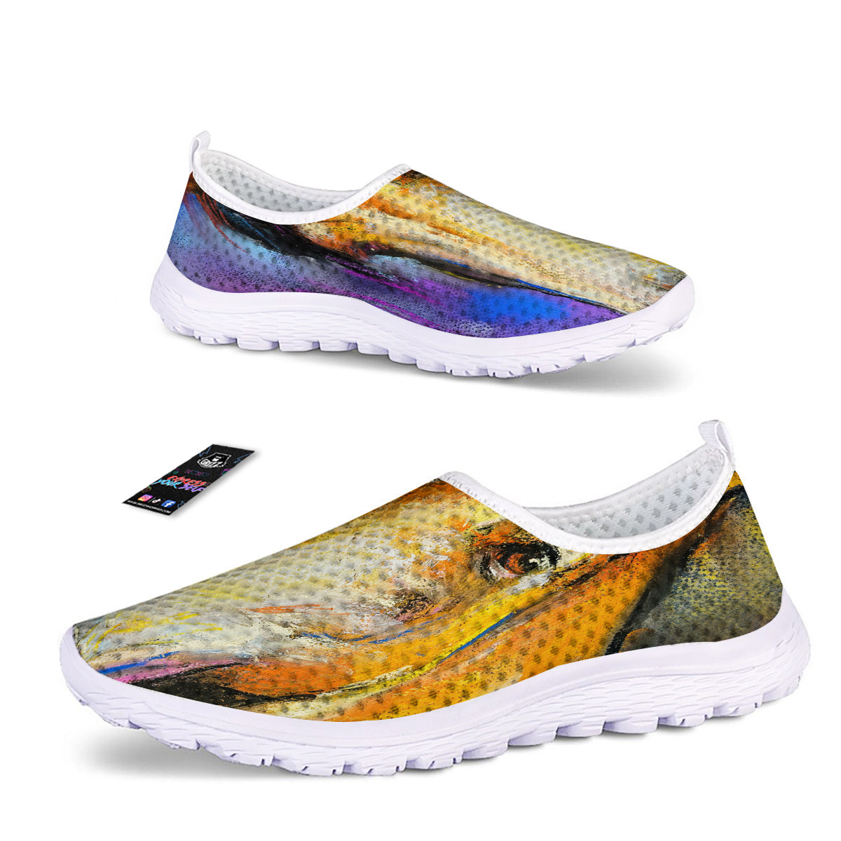 Horse Painting Colorful Print Nurse Shoes-grizzshop