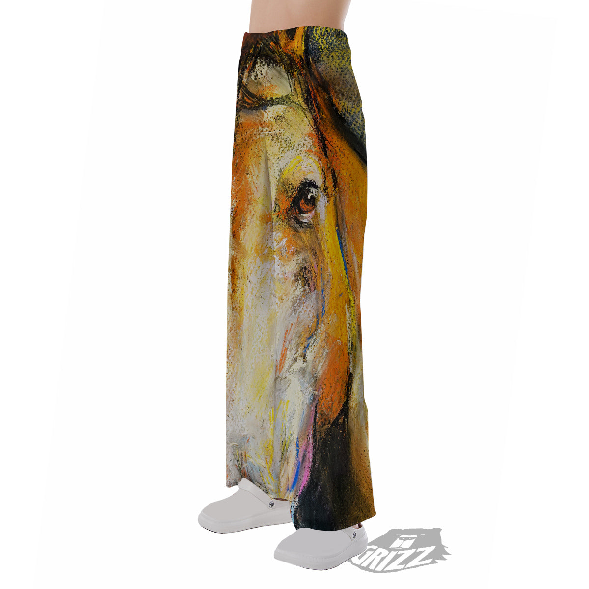 Horse Painting Colorful Print Pajama Pants-grizzshop