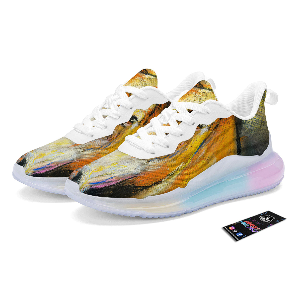Horse Painting Colorful Print Running Sneakers-grizzshop