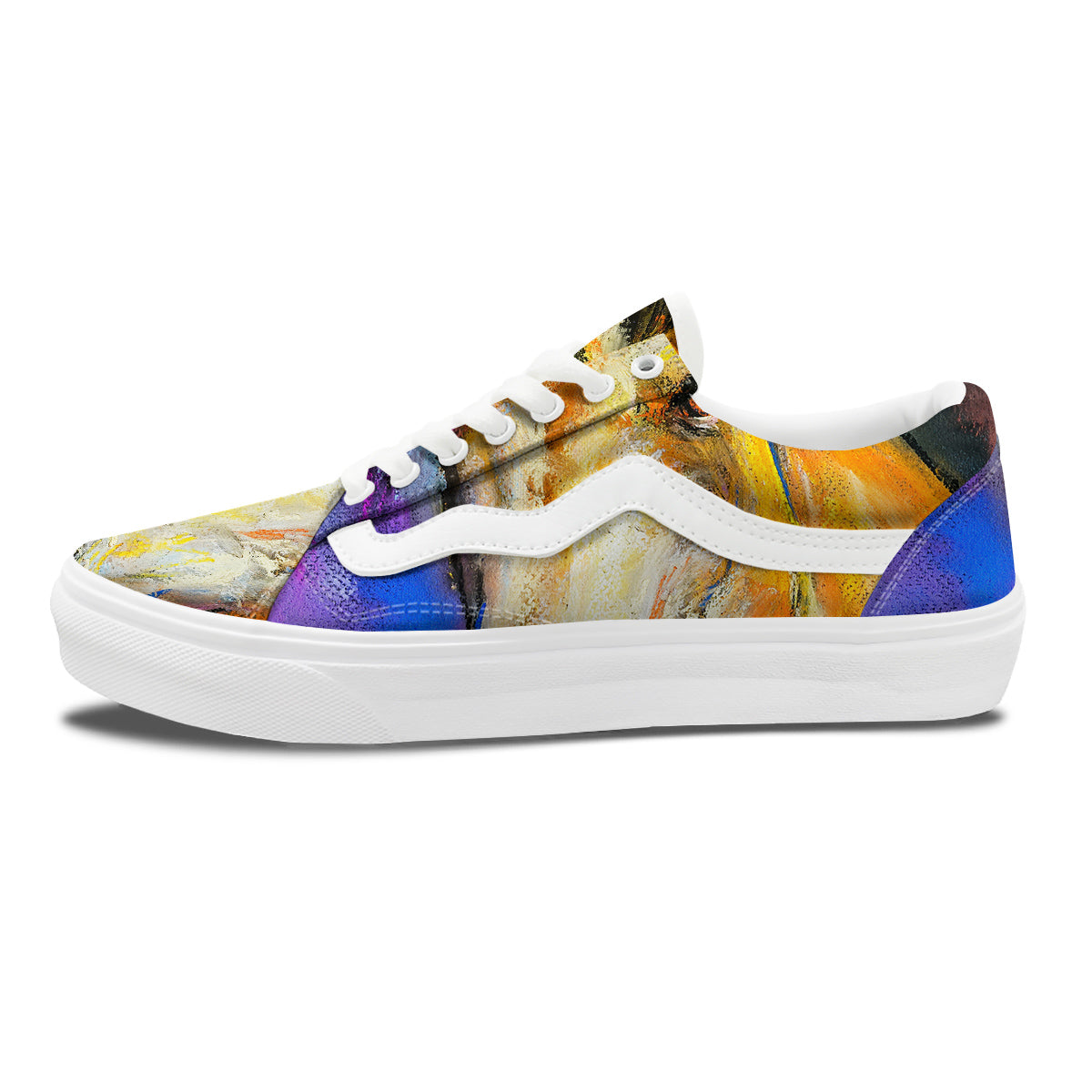 Horse Painting Colorful Print Skate Shoes-grizzshop