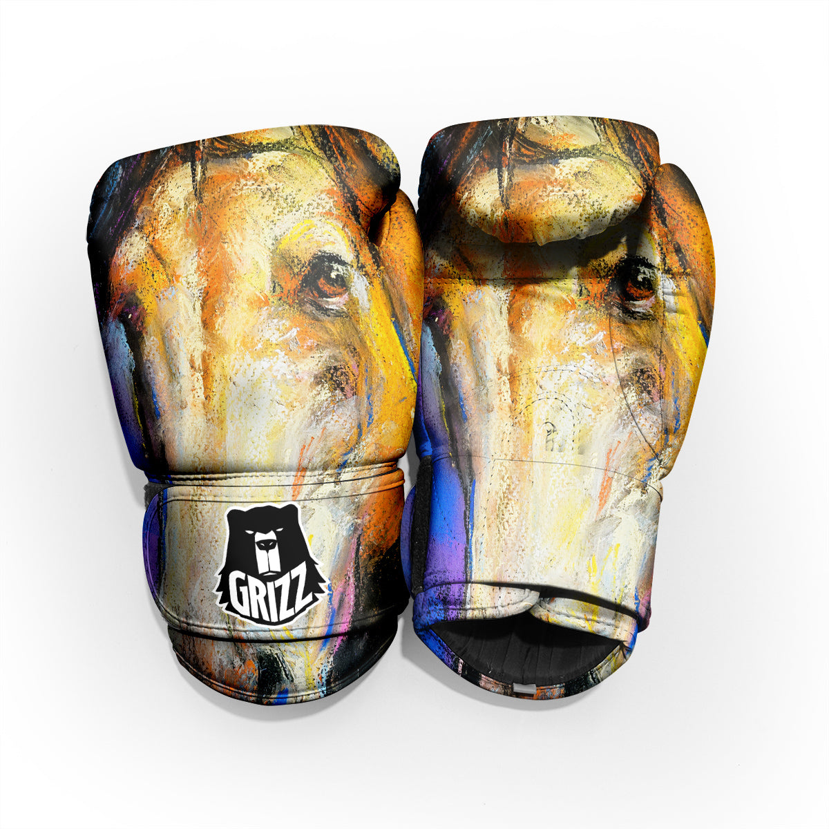 Horse Painting Colorful Print Pro Boxing Glove