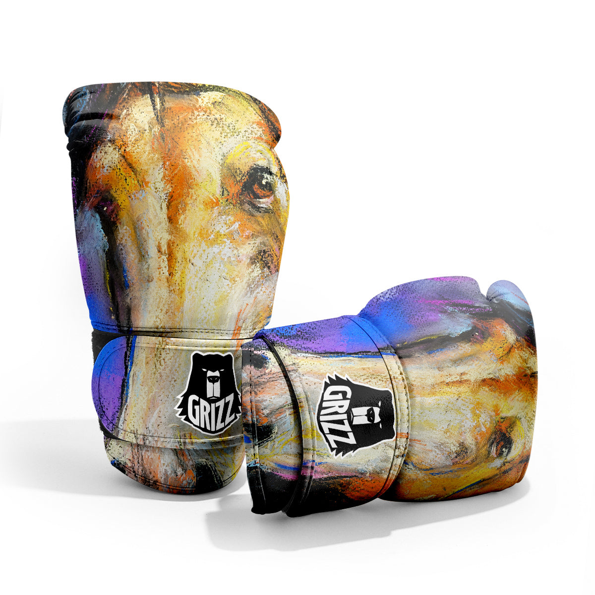 Horse Painting Colorful Print Pro Boxing Glove