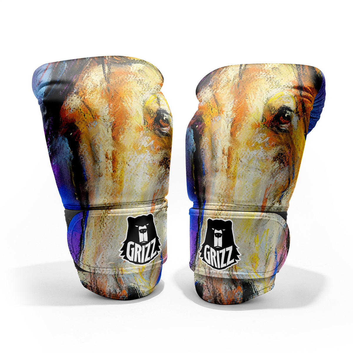 Horse Painting Colorful Print Pro Boxing Glove