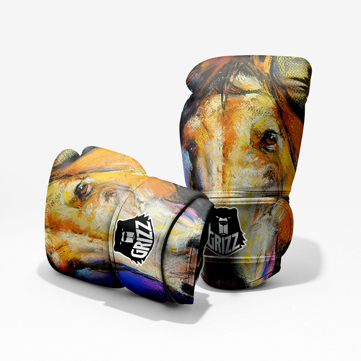 Horse Painting Colorful Print Pro Boxing Glove