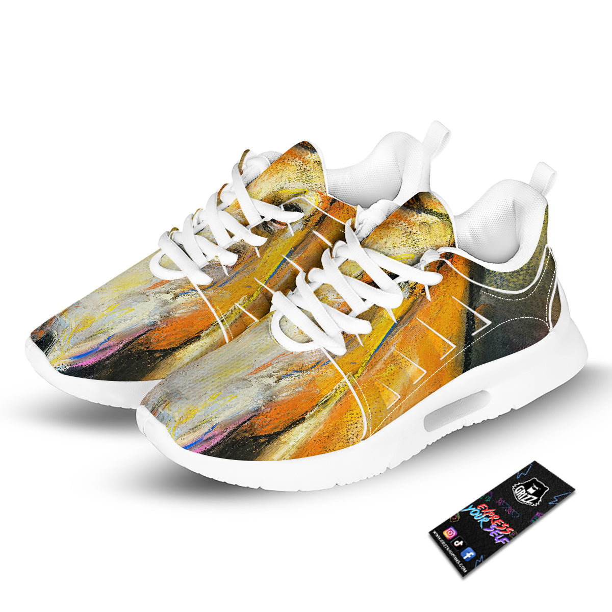 Horse Painting Colorful Print Tennis Shoes-grizzshop