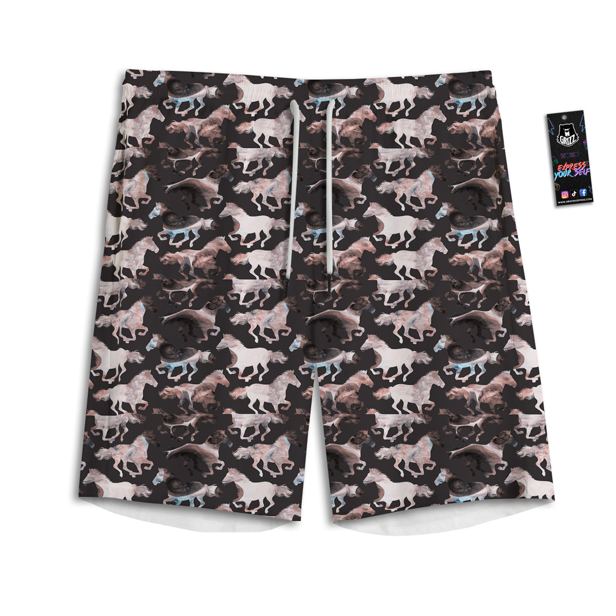 Ladybird Little Print Pattern Men's Athletic Shorts