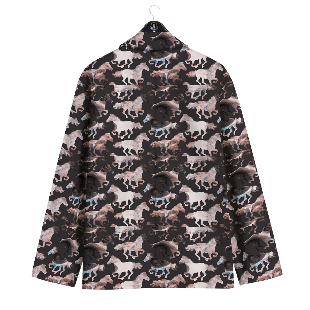 Horse Painting Dark Pink Print Men's Sport Coat-grizzshop