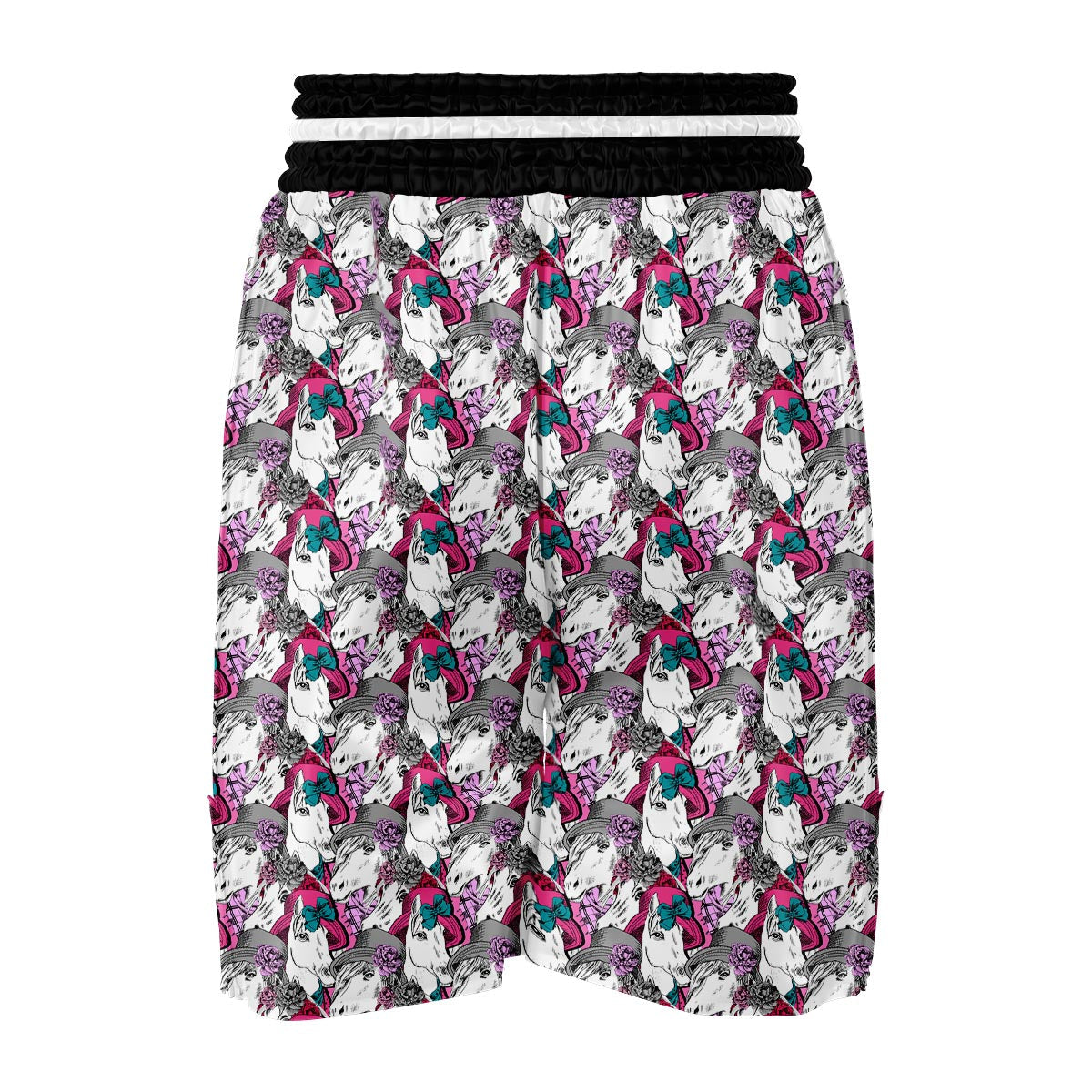 Horse Pattern Print Boxing Shorts-grizzshop