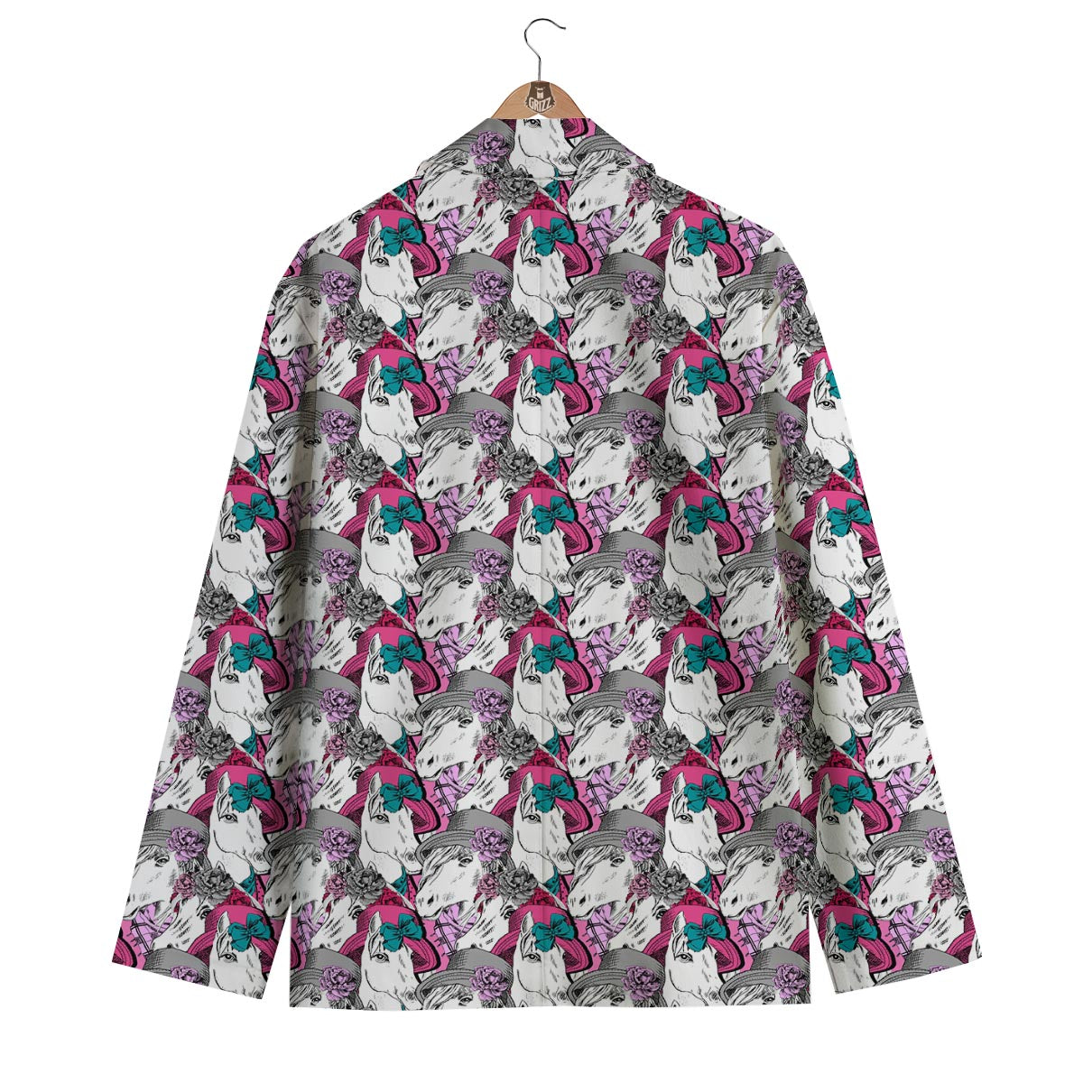 Horse Pattern Print Men's Blazer-grizzshop