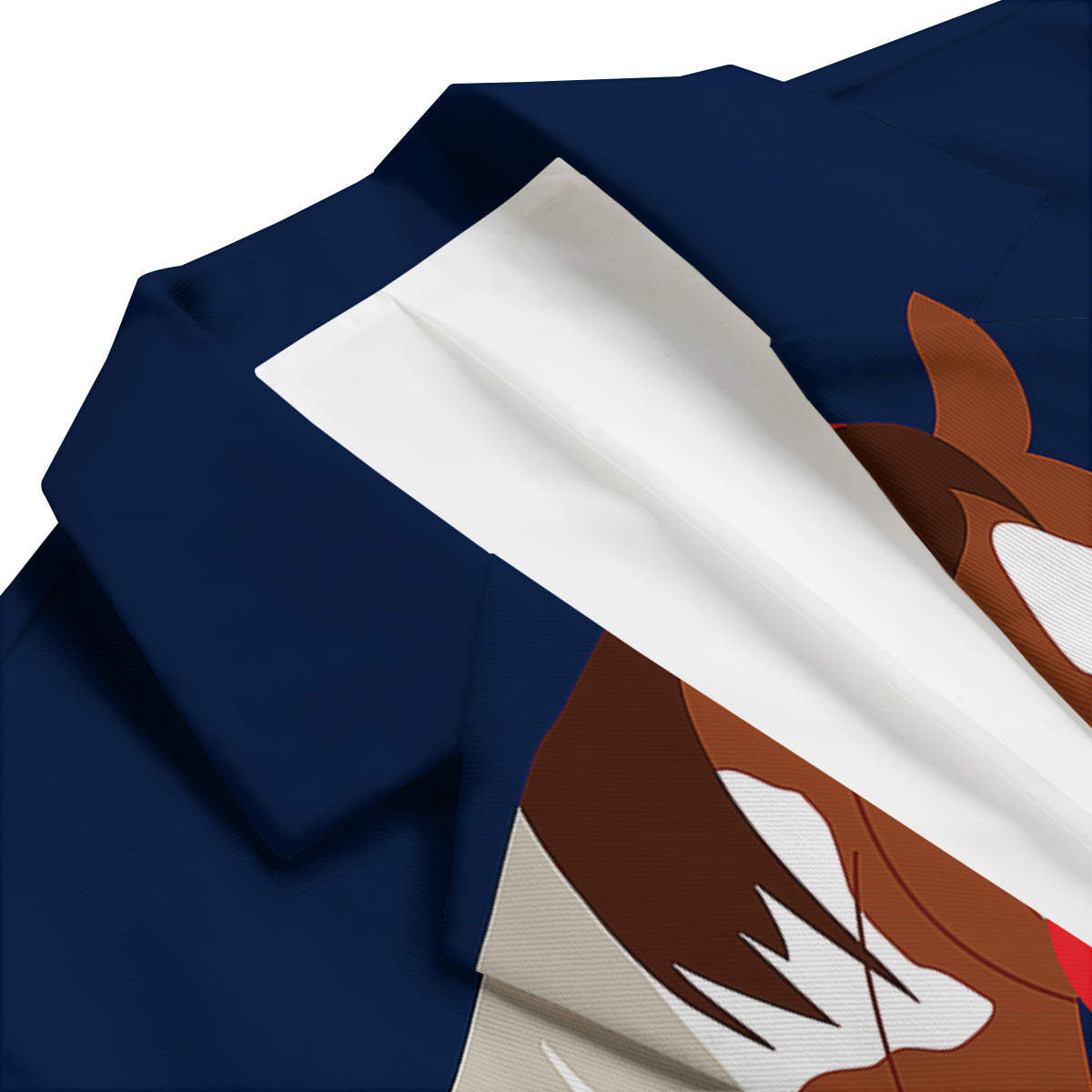 Horse Portrait Dark Blue Print Men's Blazer-grizzshop