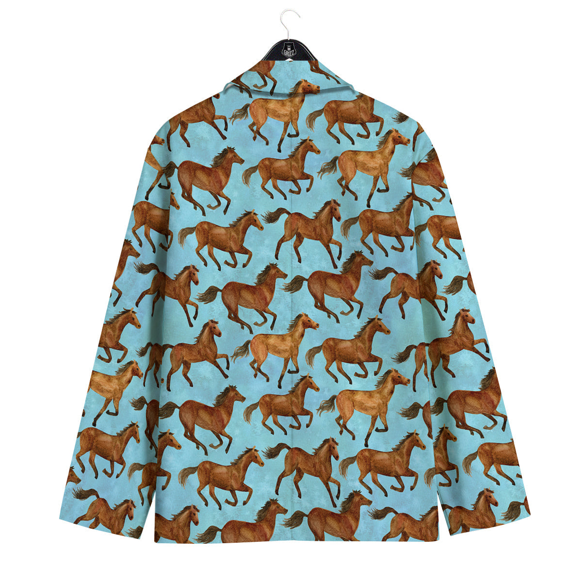Horse Watercolor Print Pattern Men's Sport Coat-grizzshop