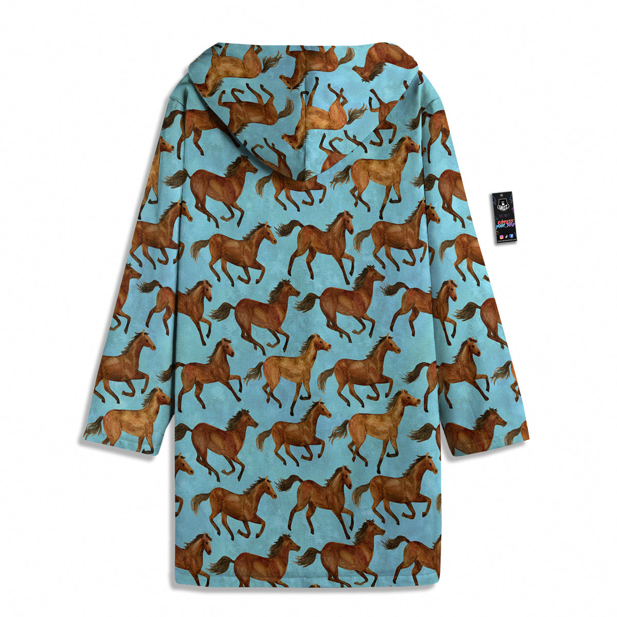 Horse Watercolor Print Pattern Men's Windbreaker Jacket-grizzshop