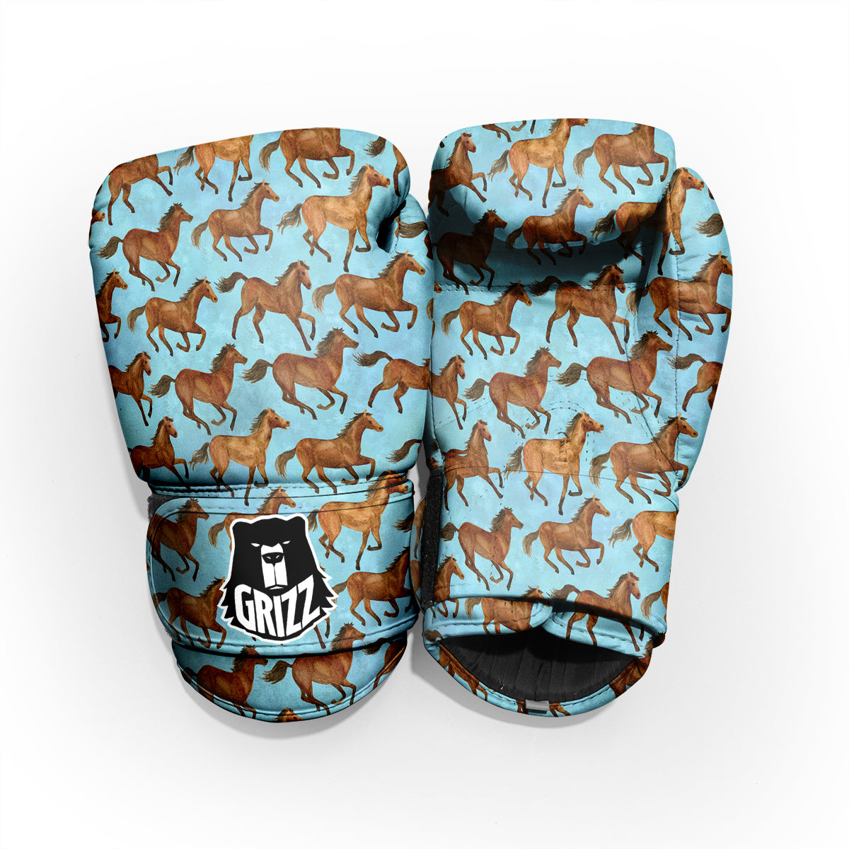 Horse Watercolor Print Pattern Pro Boxing Glove