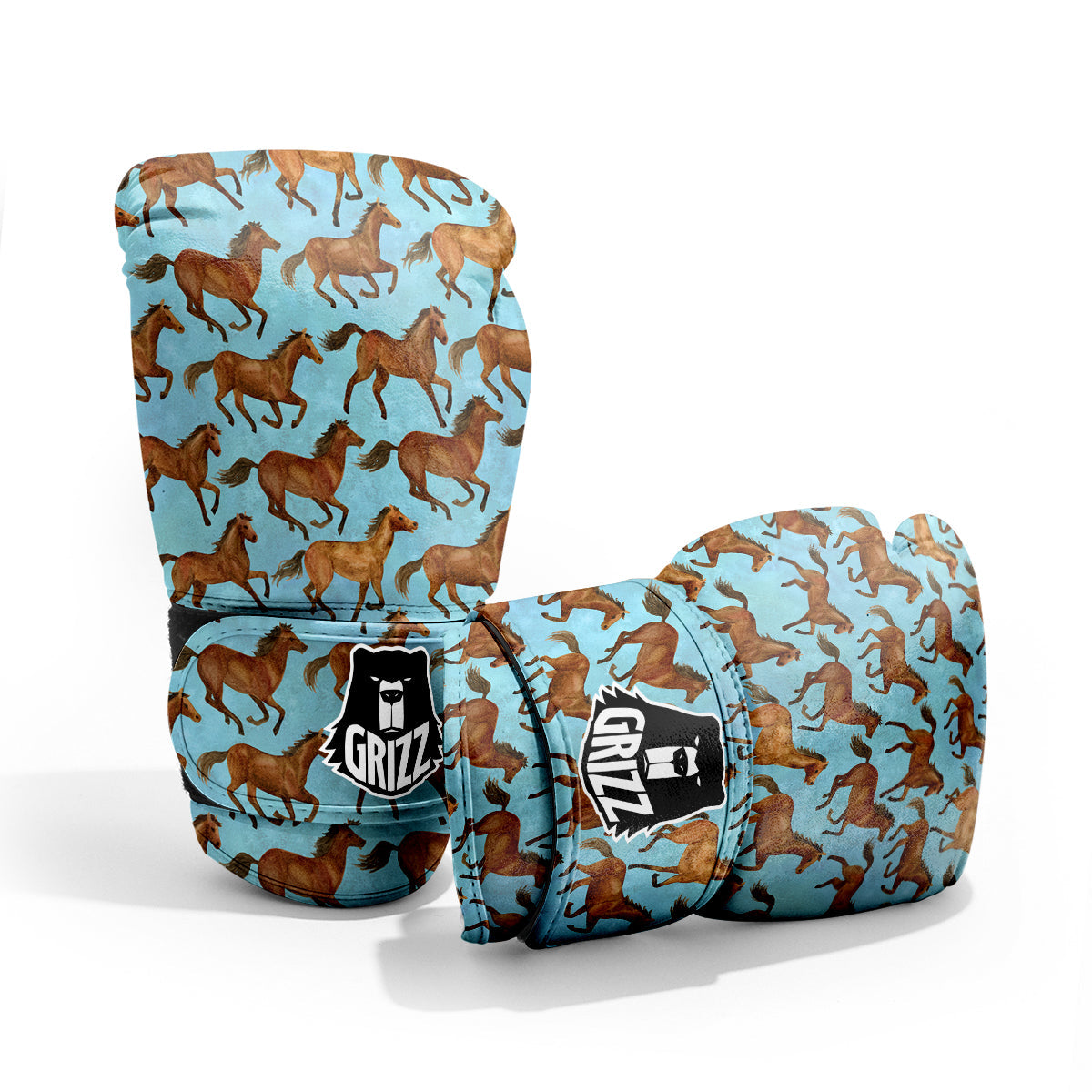 Horse Watercolor Print Pattern Pro Boxing Glove