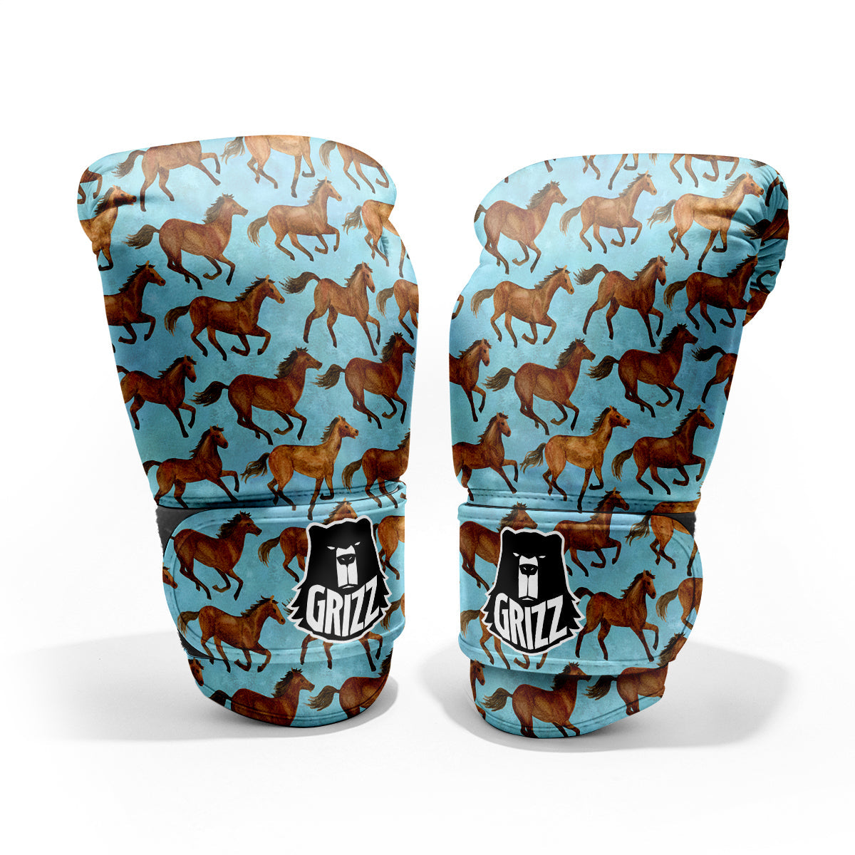Horse Watercolor Print Pattern Pro Boxing Glove