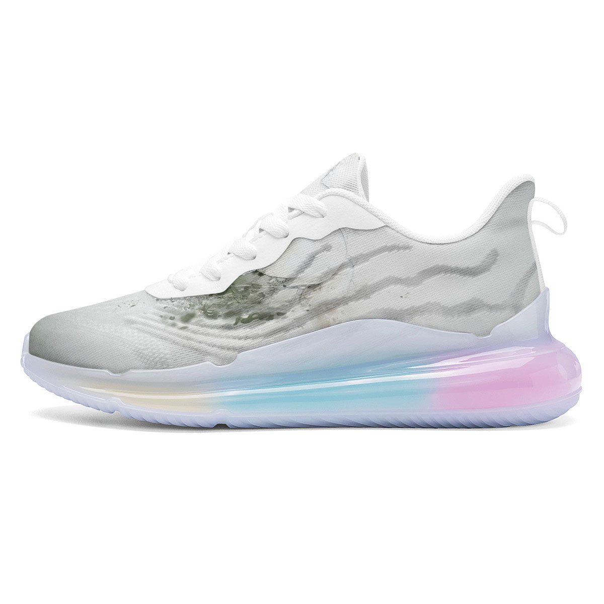 Horse White Stallion Print Running Sneakers-grizzshop