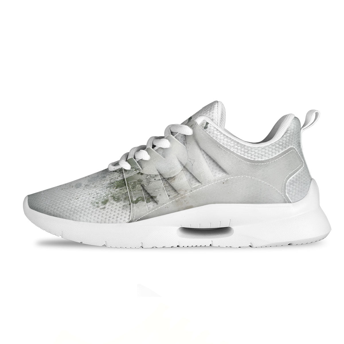 Horse White Stallion Print Tennis Shoes-grizzshop