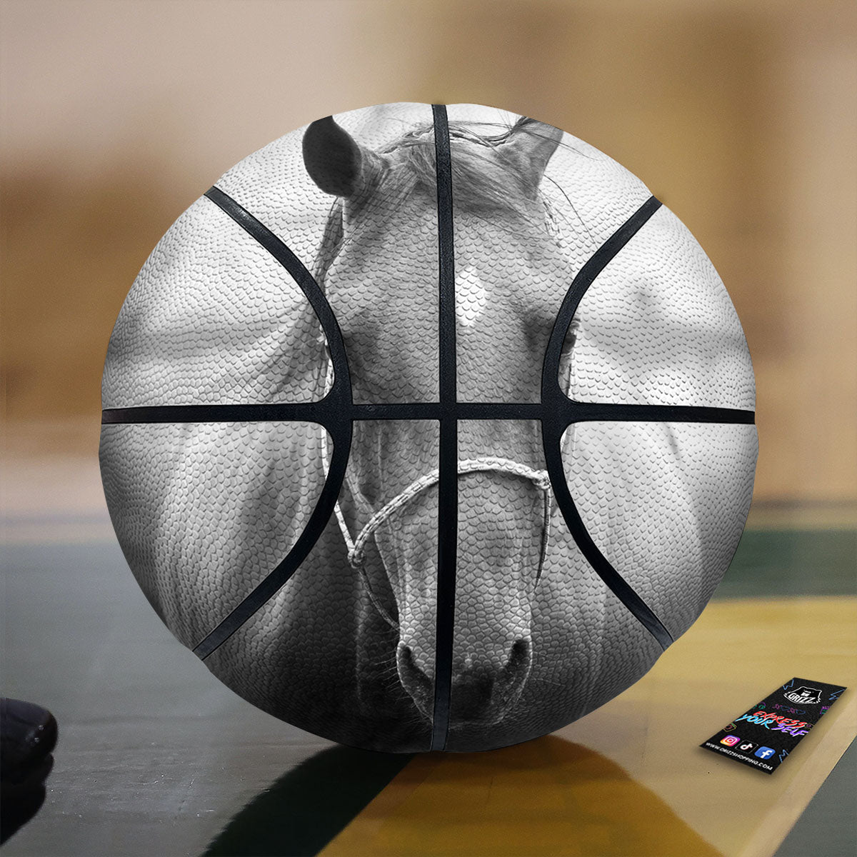 Horse Monochrome Print Basketball