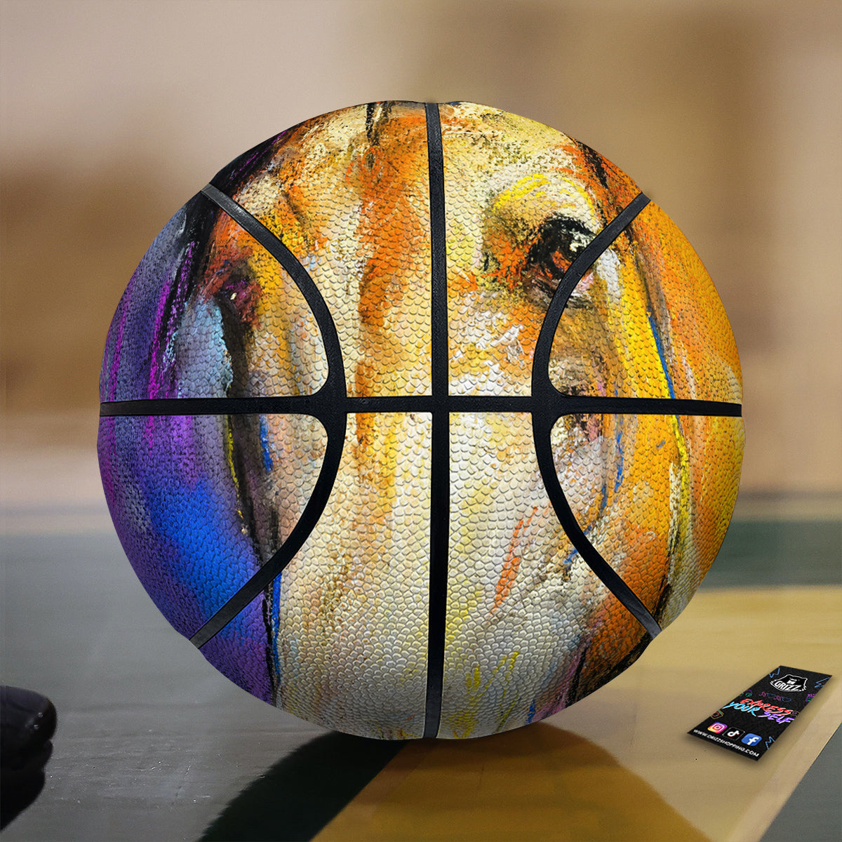 Horse Painting Colorful Print Basketball